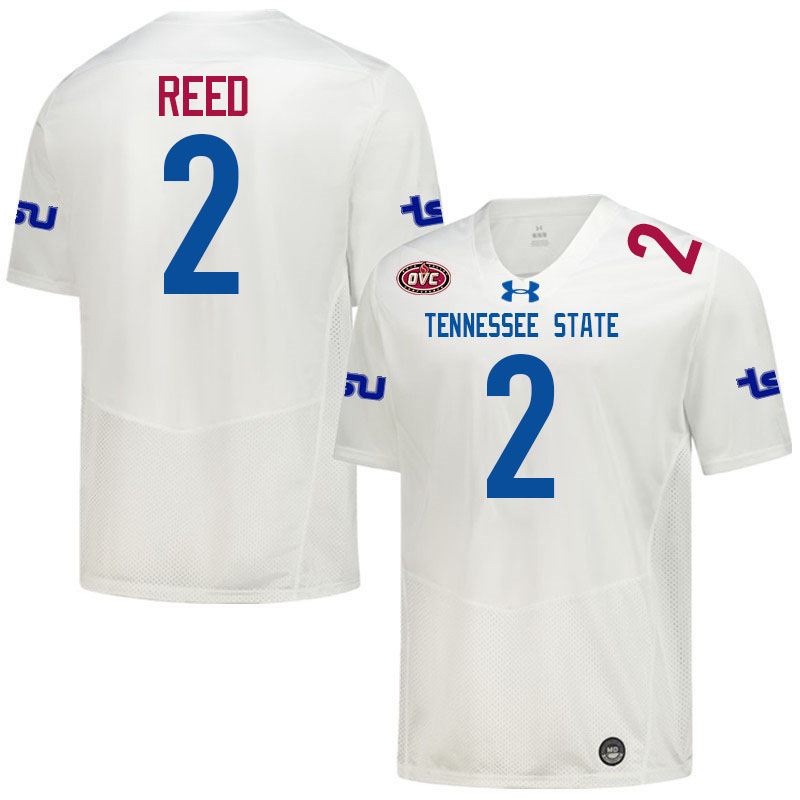 Tennessee State Tigers #2 Snap Reed College Football Jerseys,Uniforms-White